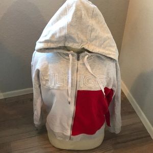 Tommy Hilfiger sport sweatshirt in red gray and white size M